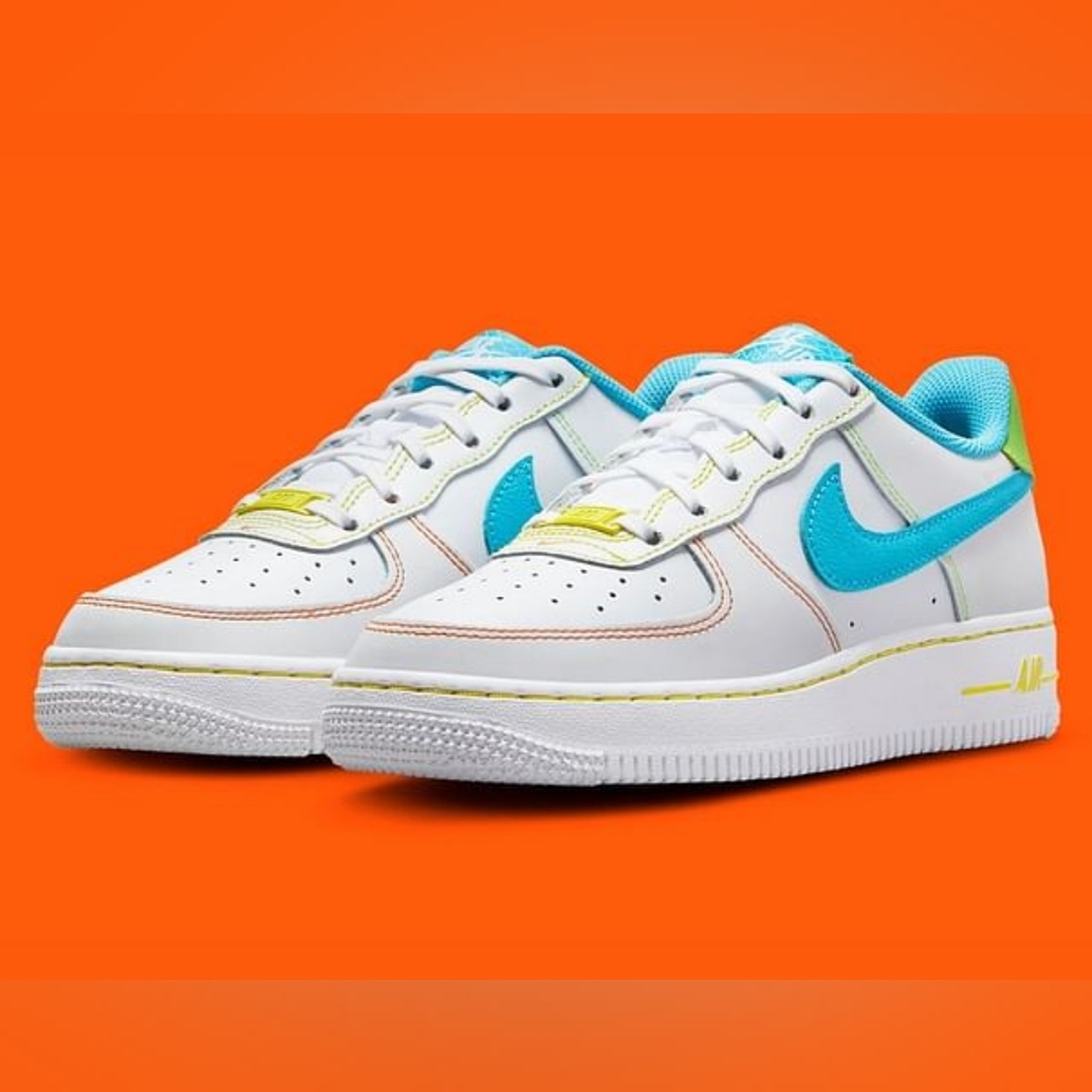 Nike Air Force 1 "Rainbow Stitch" sneakers kids 3.5Y
